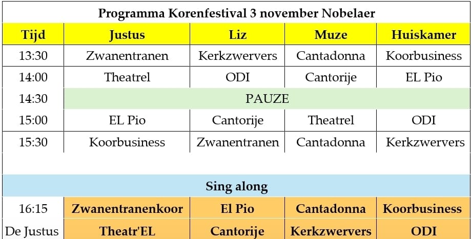 programma korenfestival 